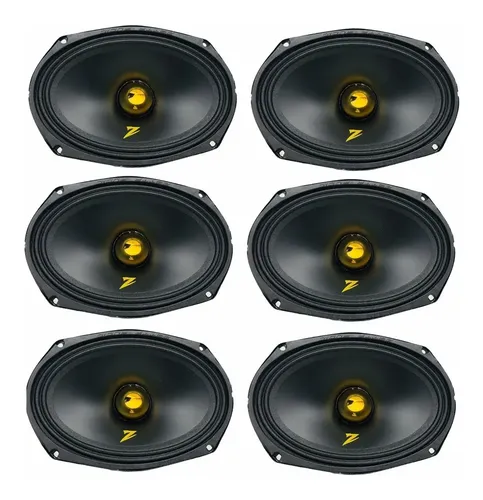グラボ6点セット グラボ6点セット Kit 6 Alto Falantes Medio Grave Zetta 6x9 Mgt-69