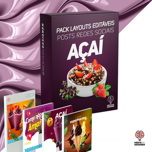 Pack - Posts Redes Sociais - Açaí (psd)