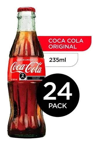 Refresco Coca Cola Vidrio 24 Pzas De 235 Ml Coquitas