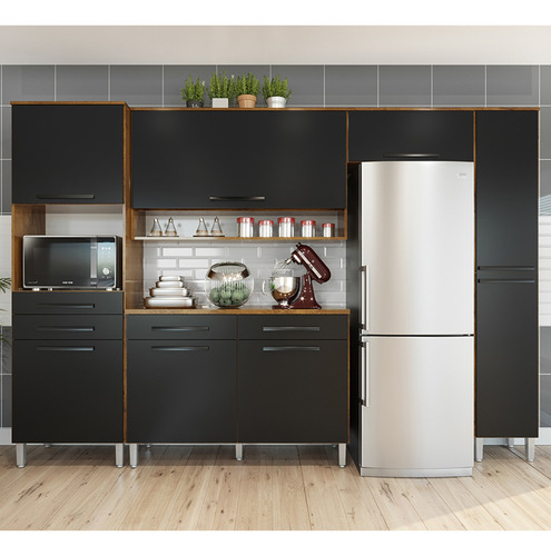 Cozinha Modulada 5 Peças Jade - Castanho/onix