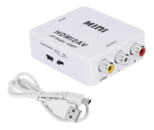 Adaptador Conversor Convertidor Hdmi A Rca Pal / Ntsc 1080p