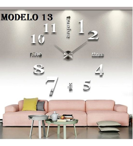 Reloj Gigante De Pared Realmente Grandes Efecto 3d. Pared