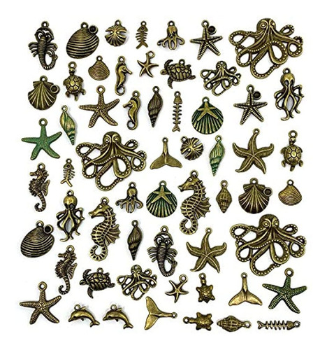 Dijes Y Medallas - Abalorios De Bronce De Océano Antiguo