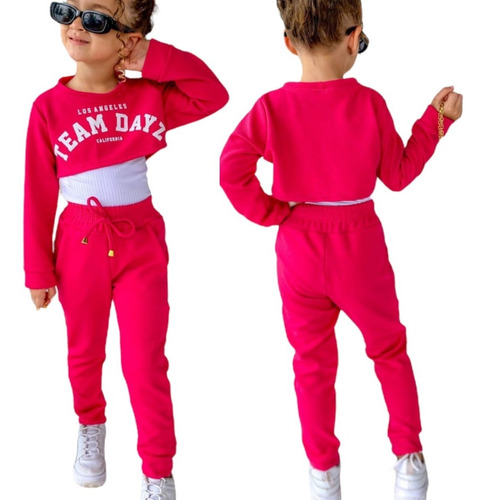Imagem 2 de 7 de Conjunto Infantil Moda Gringa Blogueirinha Mini Diva