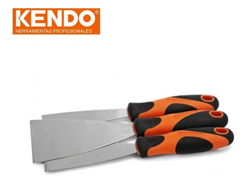 Imagen 1 de 2 de Espátula Set 3 Piezas Acero Kendo