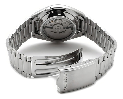 Relógio automático de aço inoxidável Seiko 5 com mostrador Az