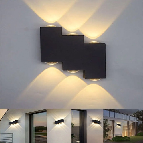 Aplique Lampara Led 6w Luz Calida Bidireccional Exterior P18