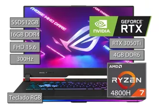 Asus Rog Strix Amd Ryzen 7 Ssd512gb 16gb 15.6fhd Rtx3050ti