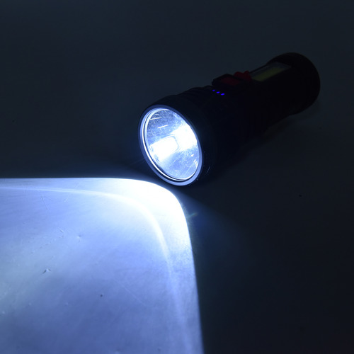 Linterna Led Con Luz Lateral Cob Carga Usb Linterna