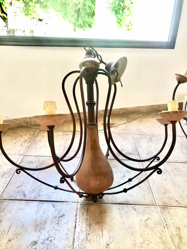 Vendo Arañas Rusticas Con Centro De Ceramica Únicas