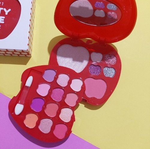 Kit Maquillaje Infantil Espejo Manzana Beauty Apple Pink21