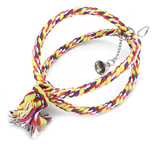 Periquito Ring Toy Bird Cotton Rope Fio De Aço Inoxidável