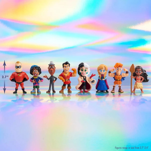 Set 8 Figuras Disney 100 Originales Anna Hercules Moana