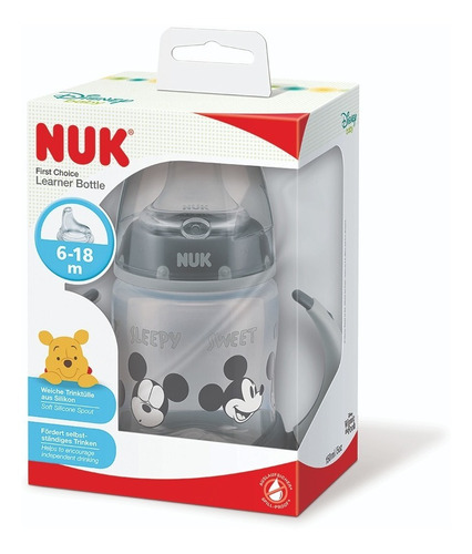 Copo De Treinamento First Choice Nuk Disney 150 Ml Mickey Cor Cinza