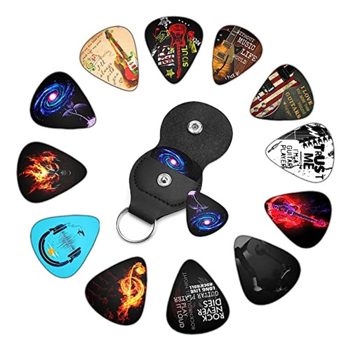 South Feather Cool Guitar Picks 12 Medium Pack Con Soporte D