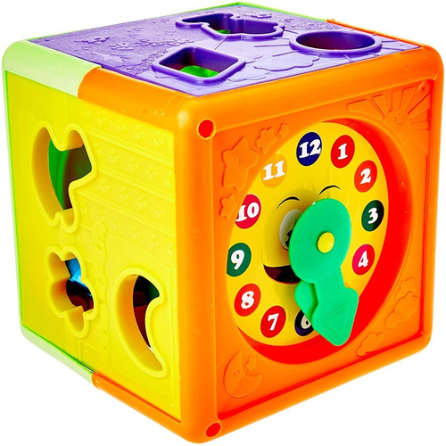Brinquedo Cubo Didático 12 Formas Geométricas 694 - Pica Pau Cor Colorido