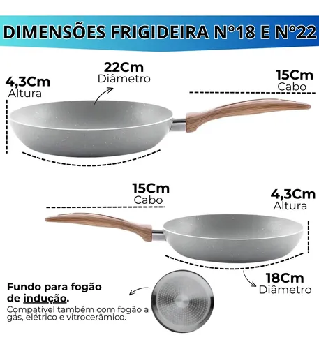 Jogo De Panela Indução Ceramic Life Antiaderente Brinox 10pç