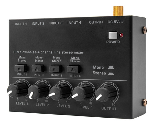 Mixer De Áudio Dc Guitar Mixer 5v Microfone Portátil. Entrad