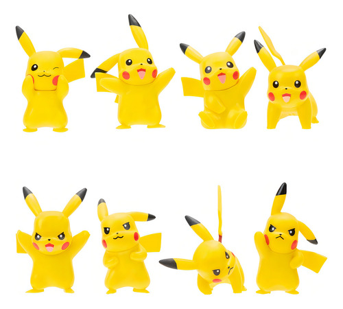Figuras Pokemon Pikachu Battle Ready Set 8 Pack Jazwares (Usado)