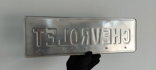Placa De Carro Decorativa Porta Chaves Em Alumínio