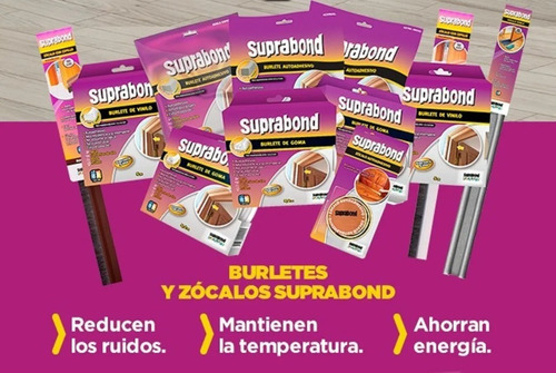Zócalo Burlete Suprabond Doble Bajo Puerta 95cm - Blanco