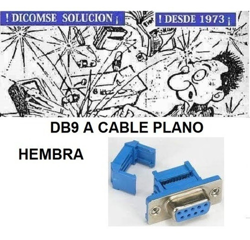 Ficha D-b9 A Cable Plano Conector Db9  H O M X 5 Piezas
