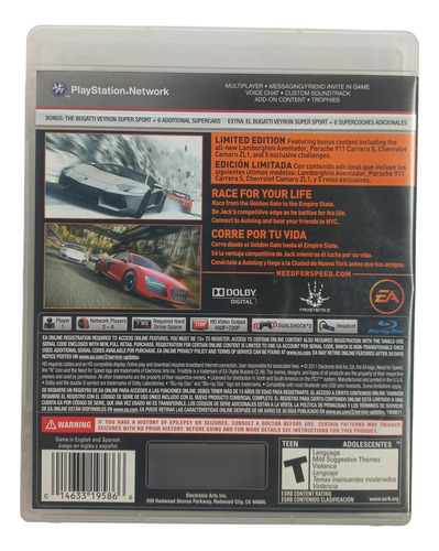 Need For Speed: The Run - Mídia Física Ps3 C/manual (Usado)