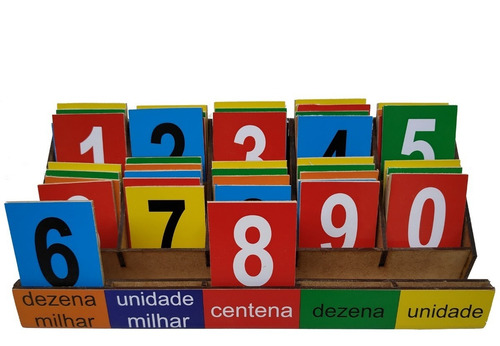 Ábaco Degrau Números Valor Real Brinquedo Educativo Madeira
