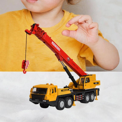 1:50 Crane De Grúas Camión Vehículo Ingeniería Rojo
