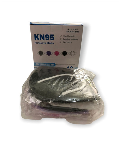 Caja 10 Mascarillas Kn95 Adulto Colores Surtidos