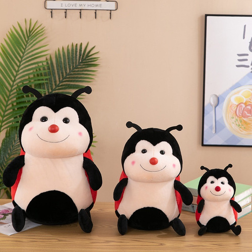 Brinquedo De Pelúcia De Joaninha De Sete Pontos De Desenho