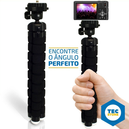 Imagem 4 de 7 de Tripe Para Celular Suporte Mesa Flexivel Camera Pedestal 360
