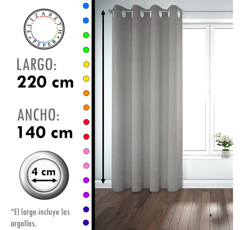 Set De Cortinas Blackout 2 Paños De 140 X 220 Cm Invierno