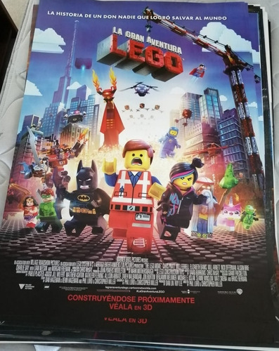 Afiche-póster De Película De Cine Original Lego