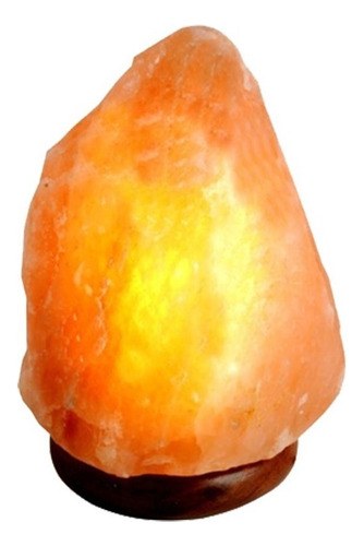 Lampara De Sal Del Himalaya Piedra De 4 A 5 Kg Color De La Estructura Marrón Oscuro