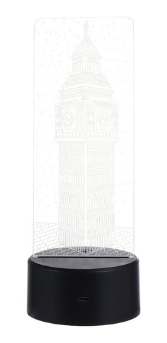 1 Juego Big Ben 3d Luz Nocturna Acrílico Lámpara Led Lámpara