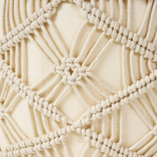 Puf Makenzie Macrame Cube, Natural