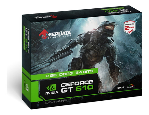 Placa De Vídeo 2gb Gt-610 Nvidia Kdgt610 2gd3 Ddr3 64bits