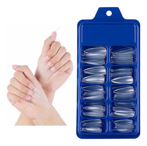 Gel Acrílico Uv Con Puntas Para Uñas Postizas, Largas, Con T