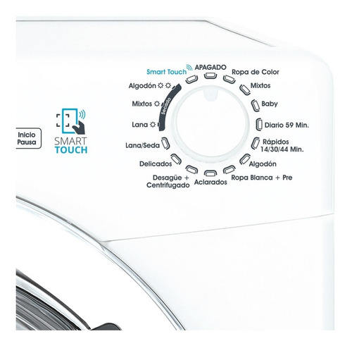 Lavasecarropas automático Candy Alisè GVSW286 blanco 8kg 220 V