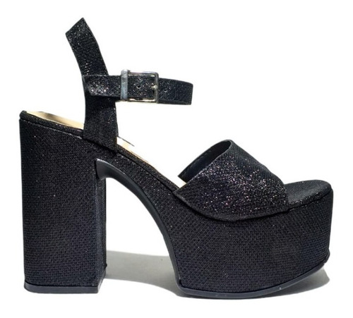 Imagen 2 de 3 de Sandalias París Glitter Black