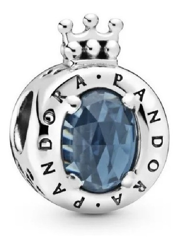 Pandora Charm Corona Resplandeciente Azul, Original!!!
