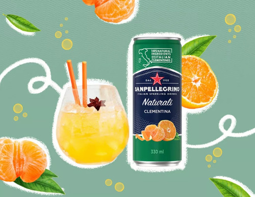 Agua Sparkling Naturali San Pellegrino Clementina 330 Ml 12