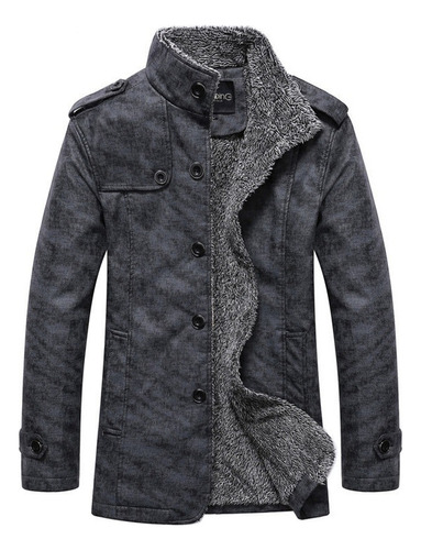 Chaqueta De Cuero Para Hombre Con Interior De Piel Invierno