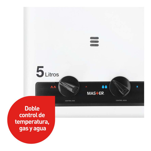 Calefont 5 Litros Tiro Natural Gas Licuado Master Splendid