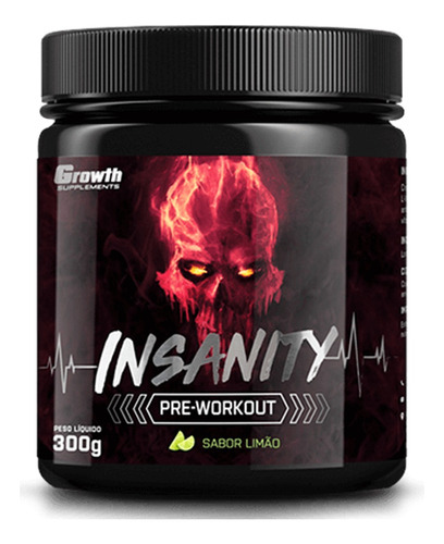 Pré-treino Insanity 300g - Growth Supplements Sabor Melancia