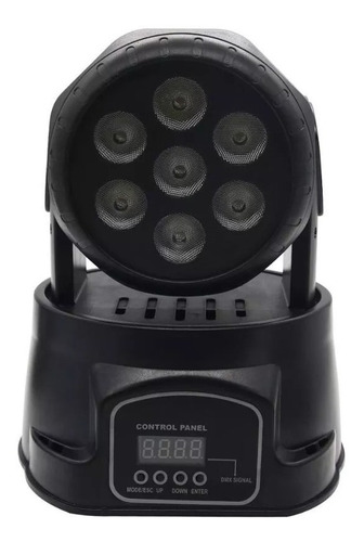 Imagen 3 de 5 de Cabeza Movil Robotico Par 7 Led 70w Rgb Dmx Fiesta Disco