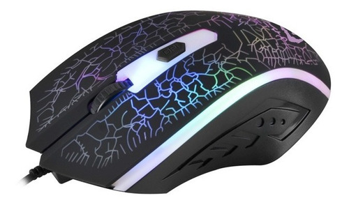 Mouse Gamer Rgb Luz Led Multicolor 1200dpi Havit Ms736 Negro