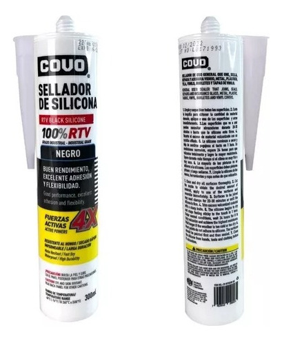 Silicon Negro Anti Hongos Para Vidrios Y Aluminio