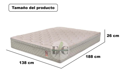 Imagen 2 de 9 de Sommier Cama Baúl 2 Plazas + Colchón Resortes Pocket 120 Kg